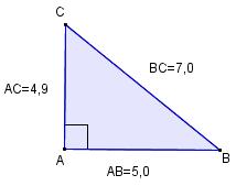 trekanten til høyre. 5 b) Bestem lengden til BC og AB.