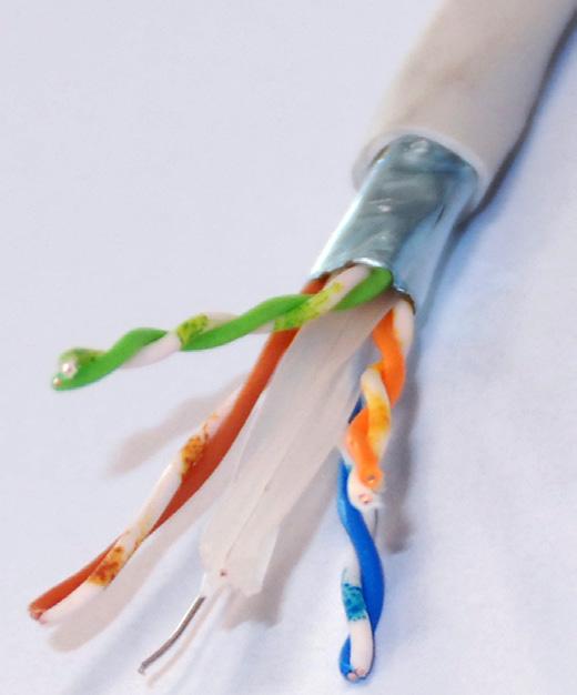 Datakabler 4x2xAWG 23/1 F-UTP kabel Cat. 6 - LSZH Kablerne bruges i telekommunikationsnetværket til transmission af analoge og digitale signaler op til 250 MHz.