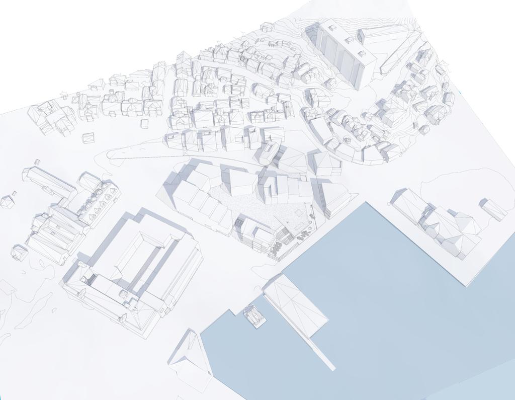 - Det legges opp til næringsarealer på bakkeplan, som skal aktivisere bryggekanten og torget i sørvest - Boligene