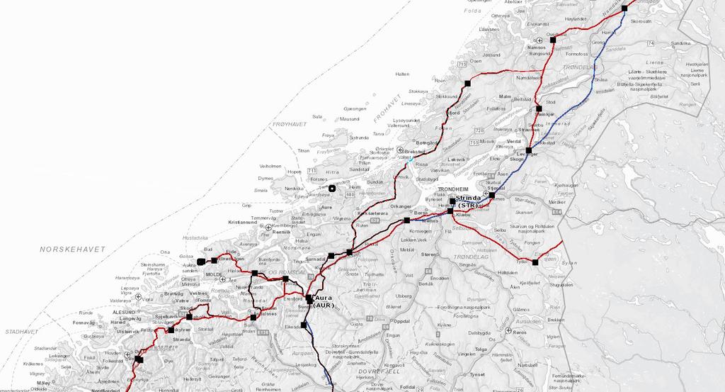 Besluttet eller under gjennomføring i region midt Namsos-Åfjord (2019) Ny ledning med to nye stasjoner legger til rette for vindkraft på Fosen Hofstad (2020) Utvidelse