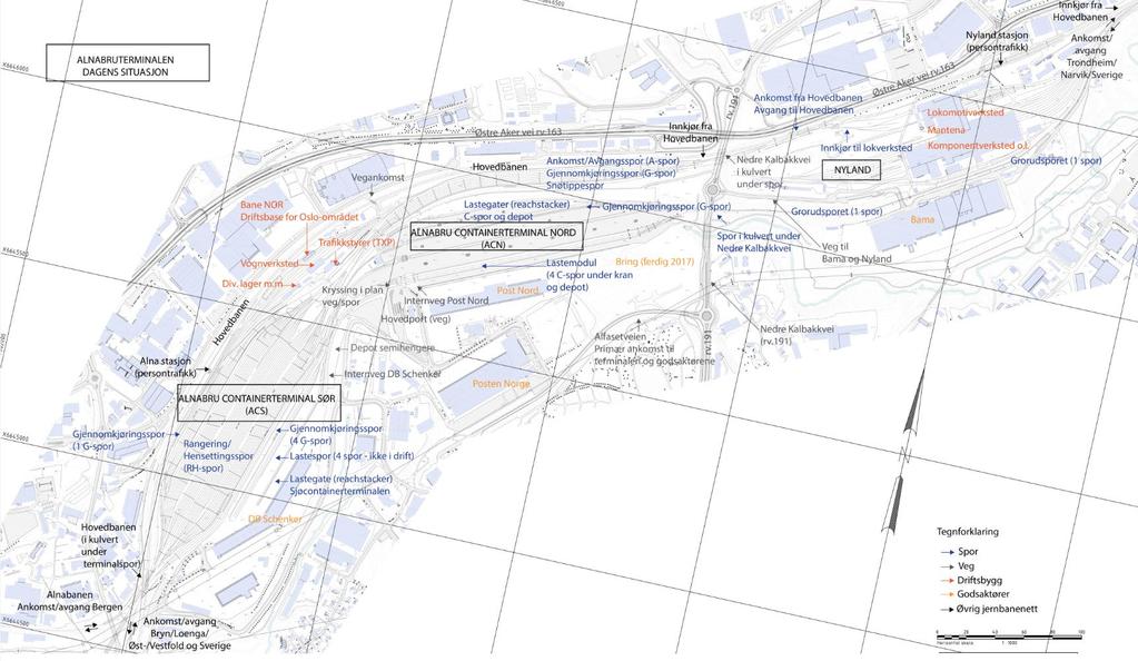 Figur 1-2 Oversiktsbilde over Alnabruterminalen ALNABRU