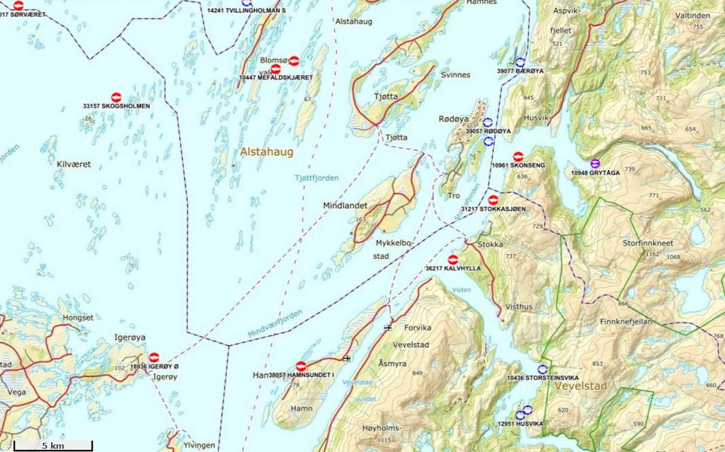 1.1 Undersøkelsesområde og stasjonsplassering Anlegget ligger i innløpet til Vistfjorden i Vevelstad kommune (Figur 1).