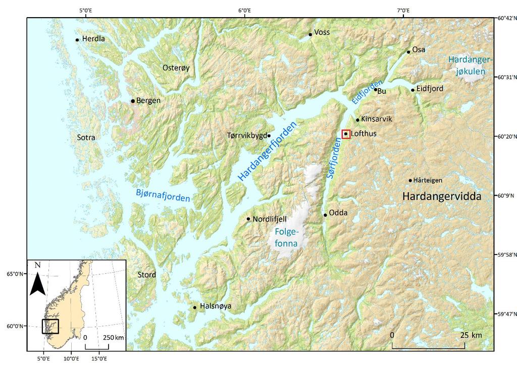 Sørfjorden stekker seg i en nord-sørgående retning og er en sidefjord til Hardangerfjorden. Den er gravd ut av isen over gjentatte glasiasjoner i et nord-sørgående sprekkesystem (Holtedahl, 1975).