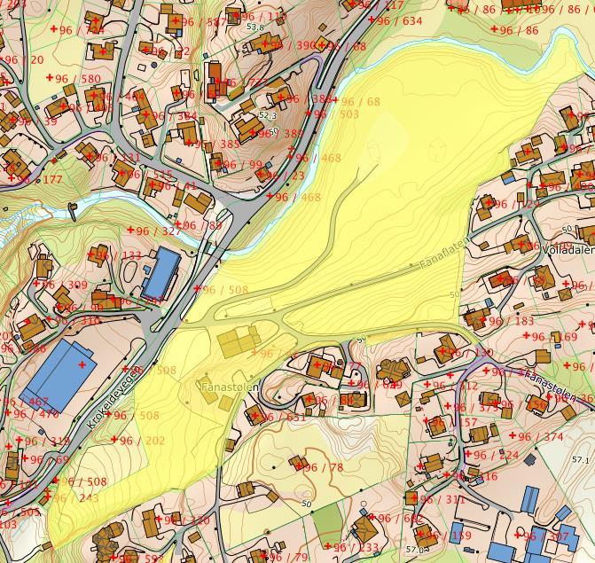 Bnr. 42 er markert med gult på bildet over, mens bnr. 202 er innenfor området markert med blått. Bnr. 42 omfatter også områder lenger mot sør, men det er kun det området av bnr.
