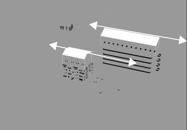 Forslagsstiller har konkludert med at møneretning øst- vest harmonerer best med eksisterende bebyggelse, og er det beste alternativet med tanke på fjernvirkning.