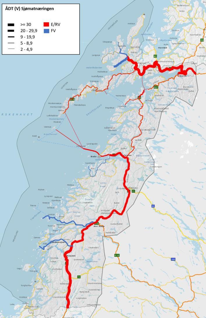 Tiltak H6: Servicenæringer overfor «Blå sektor» - spesielt i forhold til havbruksnæringen og havfiske Nordland hadde i 2017 en produksjon på 622.000 tonn fisk hvorav 263.000 tonn laks.