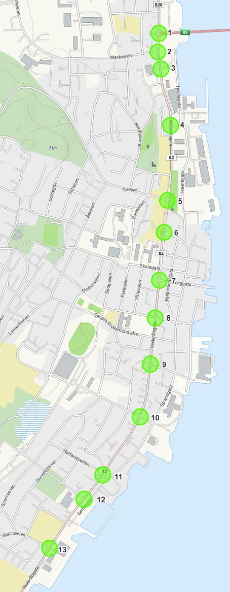 3 Trafikk Byplanen har i sitt kapittel «5.5 Trafikk» listet opp flere mål for den aktuelle perioden. Disse kan leses i utsnittet under. Figur 13 - Trafikale mål i byplanen.