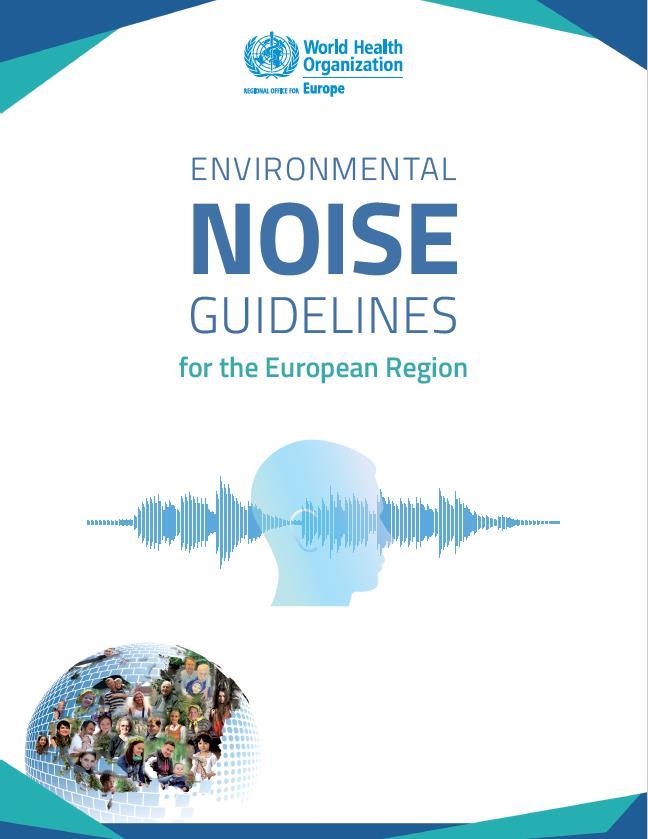 Nye retningslinjer fra WHO i 2018 Environmental noise guidelines for the European Region Systematisk gjennomgang av nyere kunnskap om støy og helse (2000-2015) Inkluderer støy fra samferdsel,