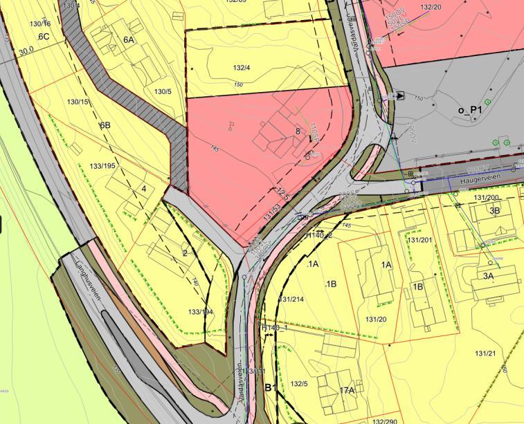 Planstatus Kommuneplanens arealdel, vedtatt 22.6.2011 - Boligbebyggelse Reguleringsplan for Vardåsen 8, vedtatt 19.10.2011 - Nordre delen av tomten har en størrelse på ca.
