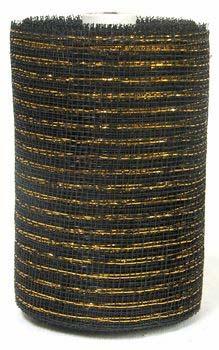 J03 X16209-01 #9 Wired Glitter/Sequins Stripes Black/Gold