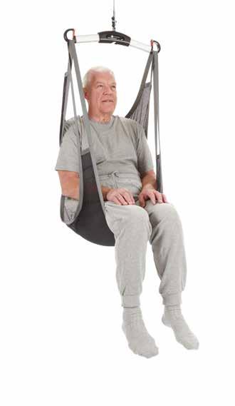 Løfting i sittende stilling udelte benstøtter / skulderhøy rygg ClassicSling Skånsom støtte for brukere med god hodestabilitet.
