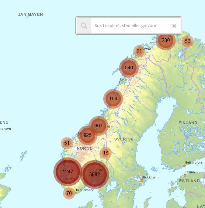 Grunnforurensingsdatabasen utvikles Databasen gir oversikt over eiendommer med forurenset grunn i Norge Flomsoner og havnivåstigning skal inn som eget kartlag i databasen Viktig