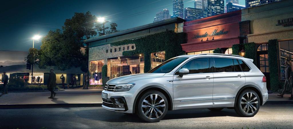 Gjør inntrykk, ikke bare ved første møte Tydelige konturer og skarpe linjer gir Volkswagen Tiguan en markant design som lover mye og innfrir. Men det er ikke bare utsiden som er ny.