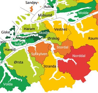 Figur 11: Forventa folketalsvekst i vassområdet i perioden 2018-2028. Kjelde: Fylkesstatistikk 2018.