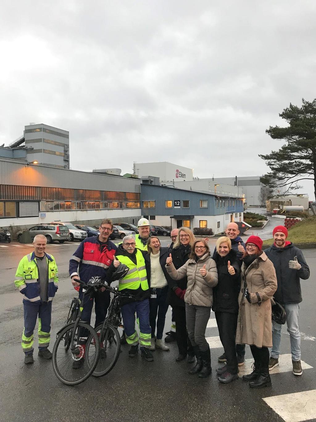 Elkem ASA, Fiskaa industriområde vant Jeg kjører grønt bedriftskonkurranse foran de ansatte på universitetet. Foto: Elkem. Beintøft Beintøft er en kampanje rettet mot barnetrinnet i grunnskolen.