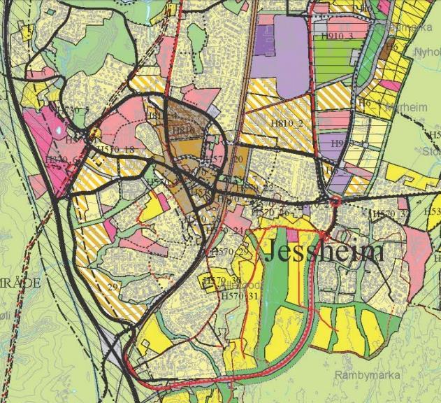 Planområdet øst Dølivegen er regulert til kombinert bebyggelse og anleggsformål, i tråd med gjeldende kommuneplan.