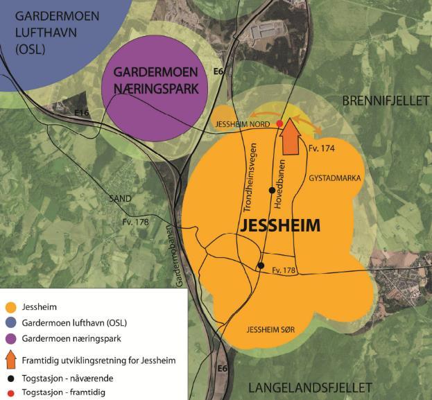 Jessheim er regionsentret på Øvre Romerike. Kommunen og spesielt Jessheim har hatt en voldsom vekst på 2000-tallet. Veksten forventes å være stabil framover.