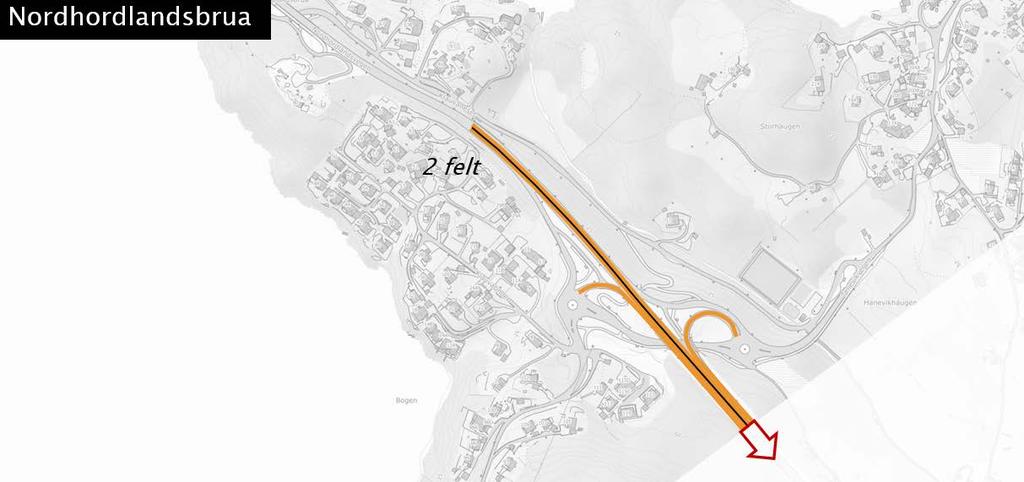 5.2.2 Klauvaneset/Tellevik Kobling til eksisterende kryss I nord forutsettes at ny løsning i første omgang avsluttes i dagens toplanskryss ved Tellevik.