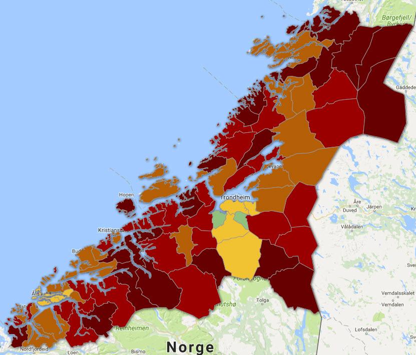 1 Aldrende befolkning (og utøvere) 2030 Andel av befolkningen 67 år og