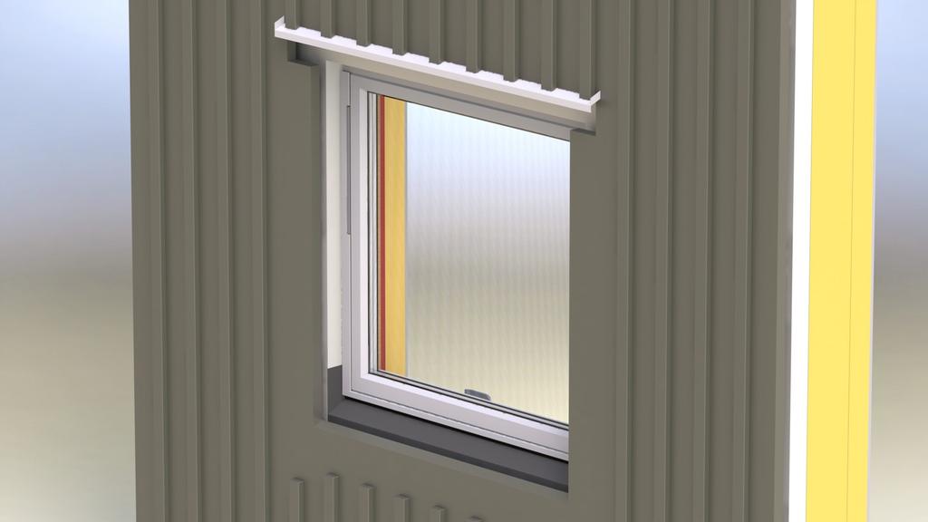 Kap 5. Montering av vindu Husk på: Ventilert spalte rundt vinduet 5.21 Klossing av rams- og kombinasjonsvindu Ved montering av kombinasjonsvinduer som inneholder f.