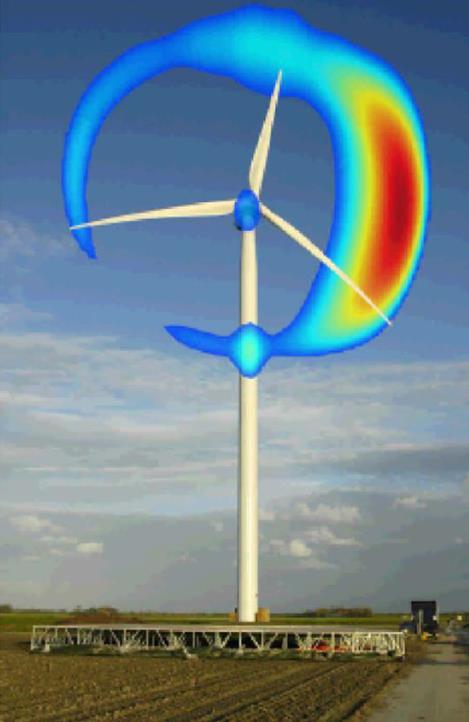 Vindkraftverk avgir plagsom vedvarende støy En vindturbin har en kildestøy på 104 109 desibel Øker med økende vindstyrke Ofte pulserende støy og
