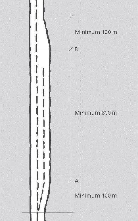 7.4 Geometrisk utforming av forbikjøringsfelt På 2-feltsveger er høyre felt gjennomgående, og det ekstra feltet betegnes som forbikjøringsfelt. Feltene har samme bredde.