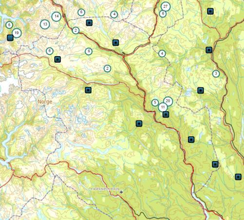 Side 1 av 18 4. Tap av sau og tamrein I 218 ble det påvist 44 skadetilfeller av jerv på sau i Oppland (i 217 ble de påvist 63 skadetilfeller).