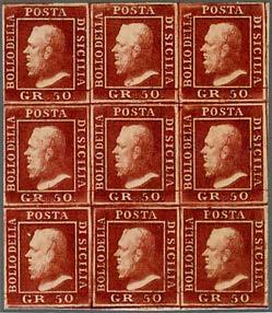 Sicilias frimerker For Sicilias frimerker året etter hadde de flere forslag å velge mellom, men fordi en ikke ønsket at de nye frimerkene skulle gi grunn til nye oppstander, ble