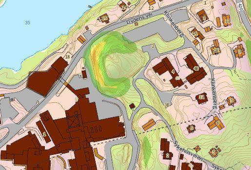 Den nye skjæringen vil bli ca. 15-17 m høy og skal sprenges inn i en eksisterende bergskjæring/fjellskrent.