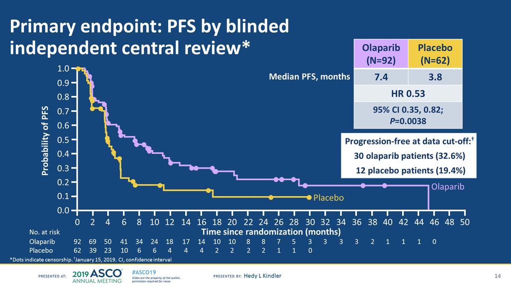 Primary endpoint: PFS by blinded<br />independent central