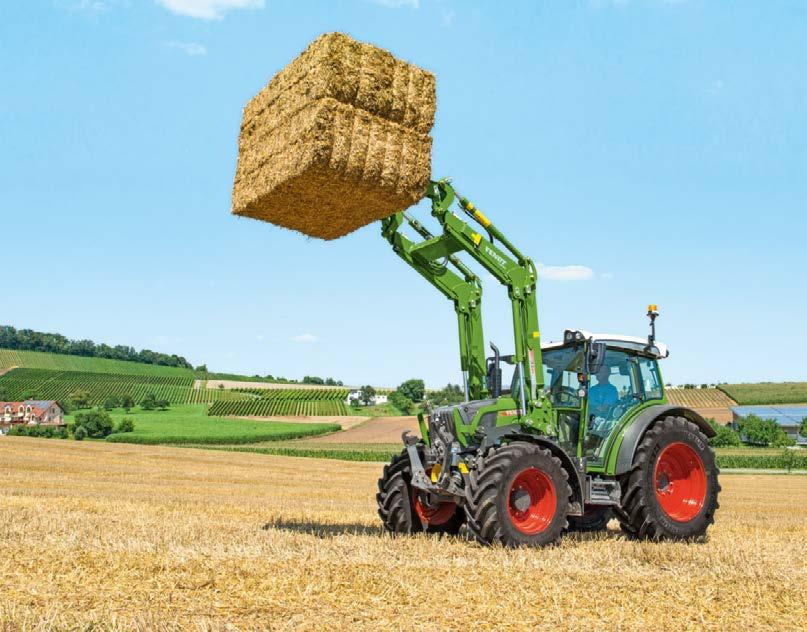 FENDT CARGOPROFI Mer forsiktig og effektiv håndtering av materiale. Frontvinduet kan åpnes helt, selv når frontlasterarmen er løftet helt opp.