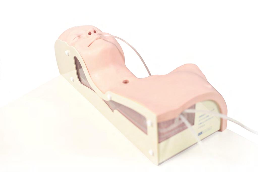Luftveissug simulator M85 M85 En representasjon av menneskelig åndedrettsorganer, designet for praksis i midlertidig luftveissug og