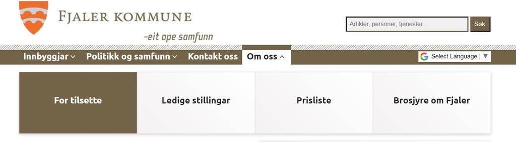 Føring av reiserekning Logg på Visma Min side Gå til kommunen si heimeside, www.fjaler.kommune.no, under Om oss vel For tilsette: Vel deretter Visma pålogging.