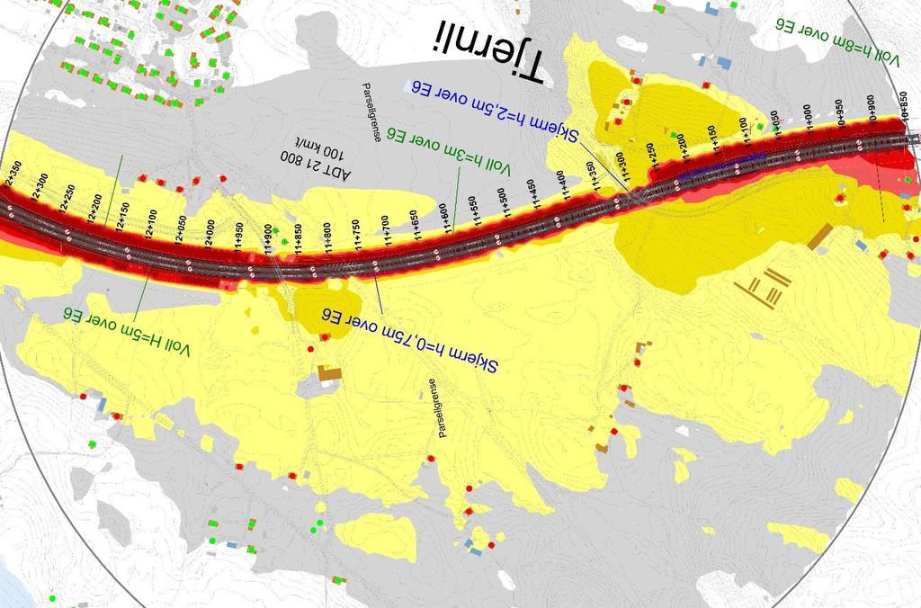 Figur 2 Reguleringsplan: Regulerte skjermingstiltak, hastighet