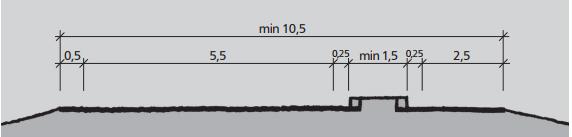 4 VEGKAPASITET 4.1 DIMENSJONERINGSKLASSE Ifølge kartgrunnlaget er vegbredden ca. 5,5 meter, inkl. skuldre. En gang- og sykkelveg ligger parallelt nord for Ullersmovegen, i egen trase.
