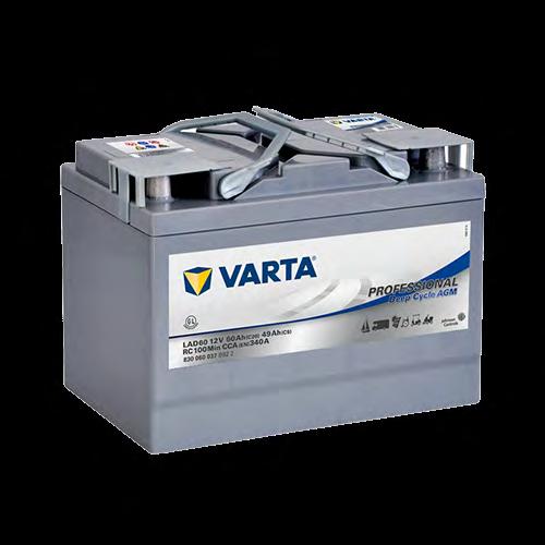 Platene i VARTA Professional Deep Cycle-batterier har et aktivt materiale med høyere tetthet enn platene i standard bilbatterier.