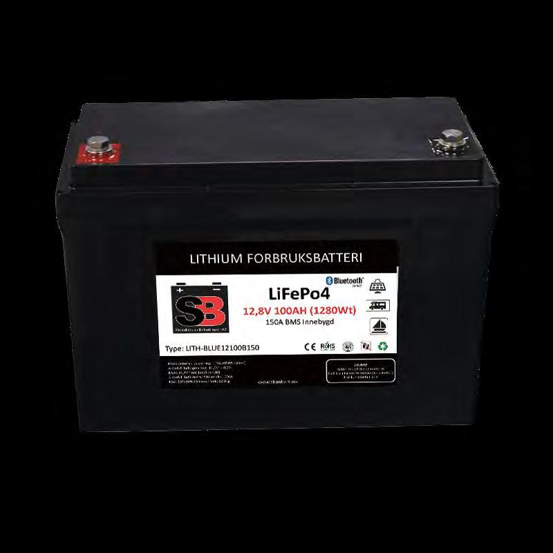 Skanbatt Lithium LiFePo4 Gir deg større frihet! NYHET Lithiumbatterier med innebygd Bluetooth!