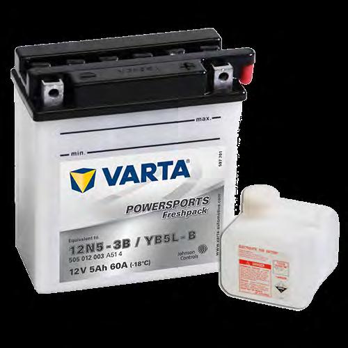 Powersports Freshpack VARTA Powersports Freshpack-batterier er kraftige, langvarige batterier som er enkle og kostnadseffektive å installere.