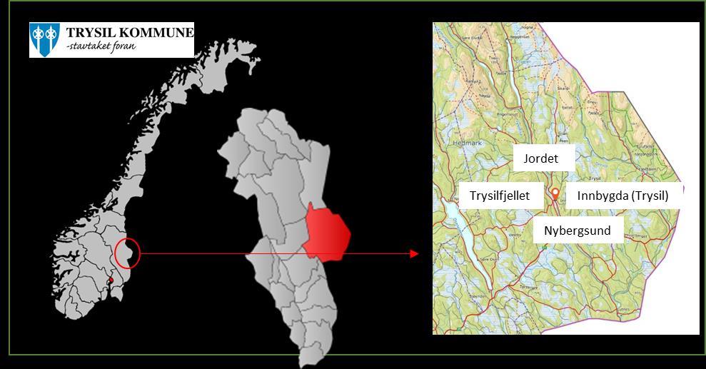 Figur 1. Trysil kommunes lokalisering.