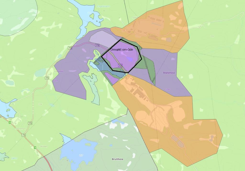 Side 7 av 20 Figur 6 Anleggets område i Vennesla kommunes reguleringsplan (Kilde: Vennesla kommune) 1.