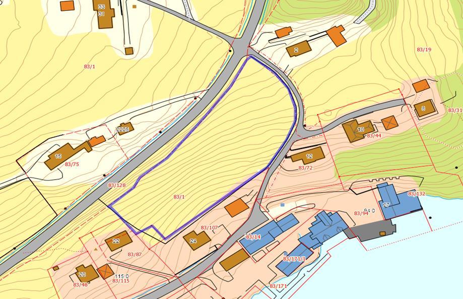B17 Område: Angvika, gbnr. 83/1 Foreslått formål: Boliger Forslagsstiller: Angvik bygdelag/angvik byggkompani Størrelse: Ca.