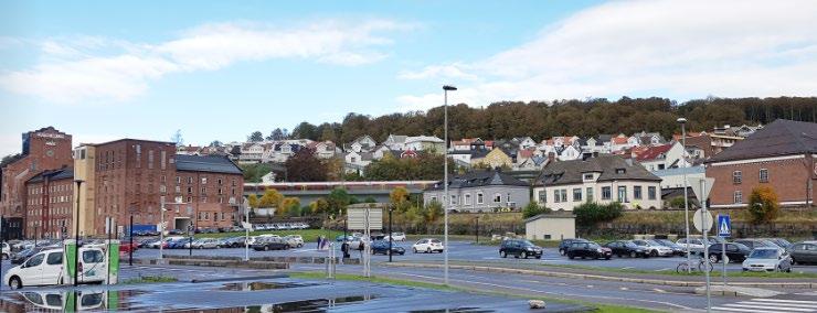 påvirkning og fjernvirkning. En ny jernbanetrasé gjennom sentrum av Larvik vil oppleves som en barriere.