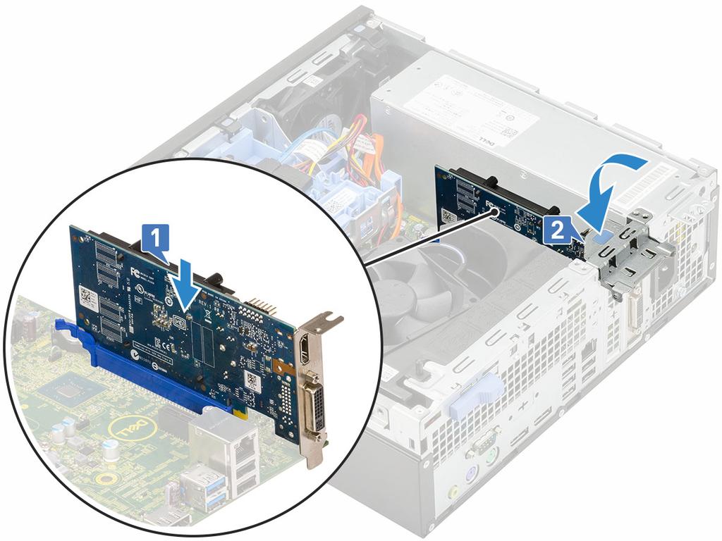 4 Install the Side cover. 5 Follow the procedure in After working inside your computer. Klokkebatteri Removing coin cell battery 1 Follow the procedure in Before working inside your computer.