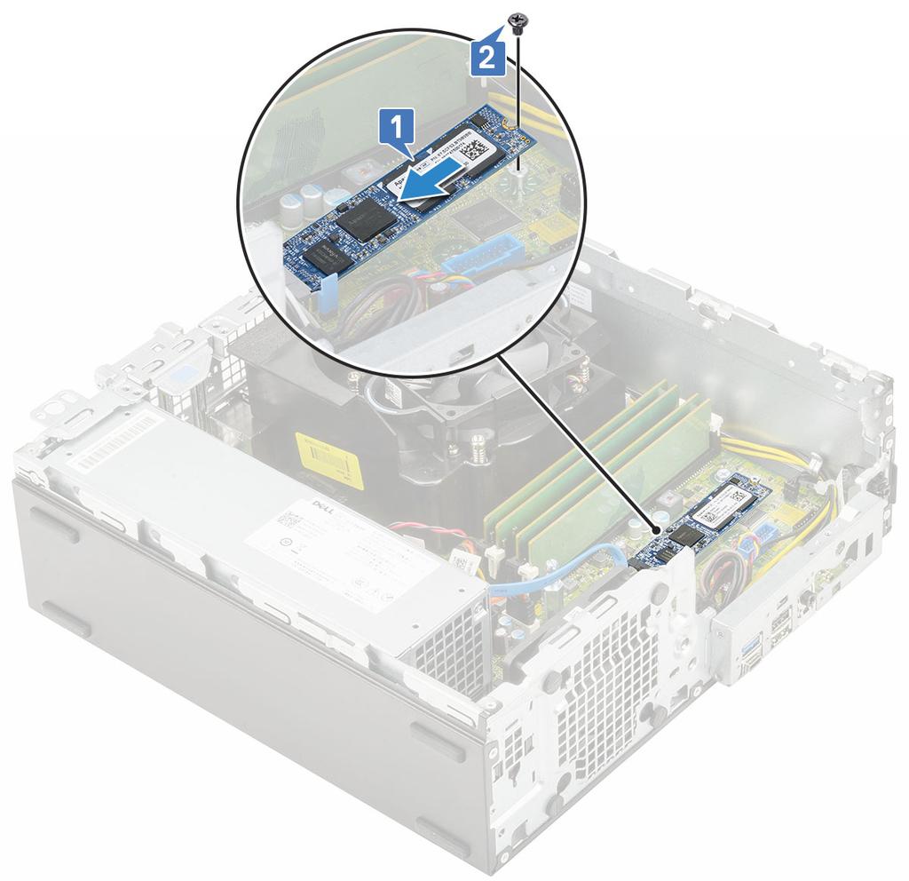 3 Install the: a Hard drive and optical drive module b HDD assembly c Front bezel d Side cover 4 Follow the procedure in After working inside your computer.