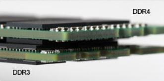 Figur 2. Forskjell i tykkelse Avrundet kant DDR4-modulene har avrundet kant for enklere innsetting og for å lette belastningen på PCB under installasjon av minne. Figur 3.