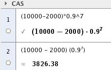 Vi får utetalt ca. 386 kr. c Vi skal finne et uttrykk for hvor mye du sitter igjen med. Vi tar da utetalingen F( x ) og trekker fra det du har etalt inn, som er 150 kr.