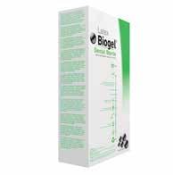 Biogel BIOGEL / NATURGUMMILATEKS HANSKER Biogel Dental sterile 99990 Art. nr Beskrivelse Par per eske/kartong 9999055 Biogel Dental sterile 5.5 10 / 100 9999060 Biogel Dental sterile 6.