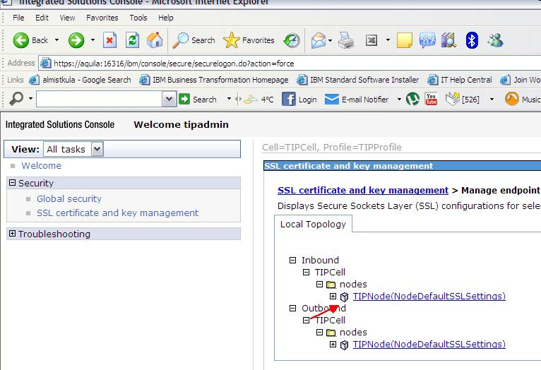 What to do next You must export the digital certificate from Tivoli Common Reporting and import it into the Common Pack Service Client JVM runtime truststore.