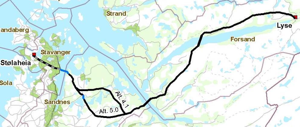Side 22 strekningen mellom Seldalsheia og Gandsfjorden var høringsinstansene svært negative til traseene gjennom viktige friluftsområder knyttet til Ims-/Lutsivassdraget og Lifjell-området.