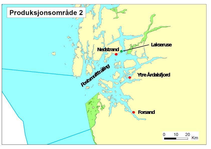 2.2 - Rogaland (PO 2, Ryfylke) I Rogaland ble det trålet etter utvandrende postsmolt laks i Boknafjorden hele mai.